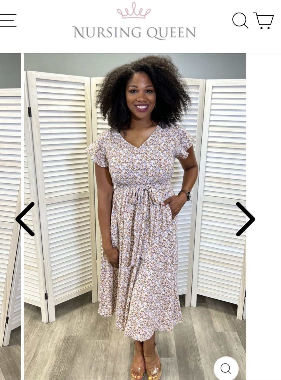 Nursing Queen Midi Floral midi with pockets - Picture 9 of 11
